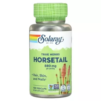 Solaray True Herbs Хвощ 880 мг, 100 растительных капсул (440 мг на капсулу)