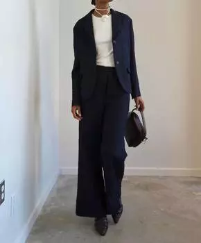 Solare мятый приталенный блейзер в полночь Tela, цвет midnight