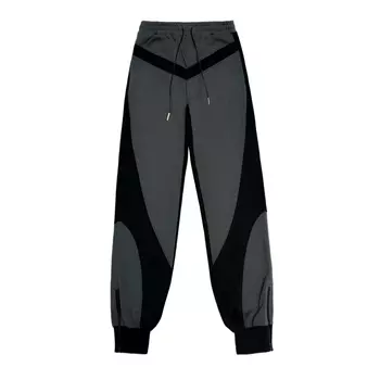 Soldixz Трикотажные спортивные штаны унисекс, Толстые черно-серые панели