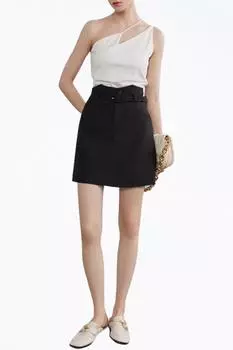 Soleil Топ из хлопка с вырезом на одно плечо белого цвета FANGYAN