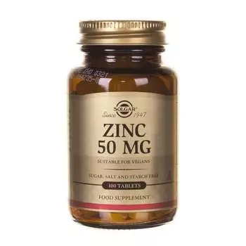 Solgar, Цинк 50 мг, 100 таблеток