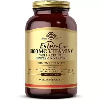 Solgar Ester-C Plus 1000 мг комплекса аскорбата витамина С, 180 таблеток — нежный, Npg Solgar