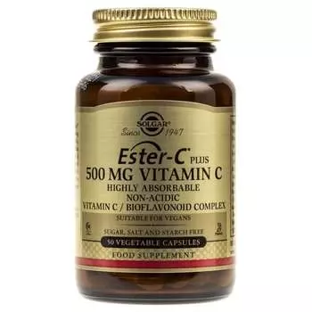 Solgar, Эстер С Плюс, 500 мг, 50 капсул