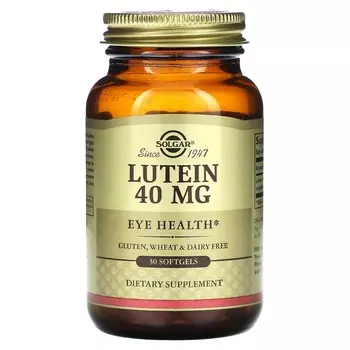 Solgar Лютеин 30 гелевых капсул