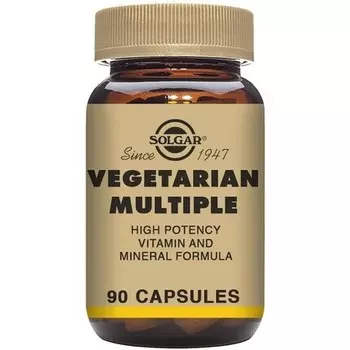 Solgar Вегетарианские множественные растительные капсулы, богатые железом, незаменимыми витаминами и минералами, содержат витамины B12 и комплексные пищевые добавки, веганские, вегетарианские, кошерные.