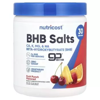 Соли BHB goBHB, Фруктовый пунш, 9,3 унции (261 г) Nutricost