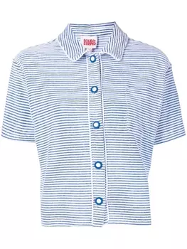 Solid & Striped полосатая рубашка Poppy с короткими рукавами, синий