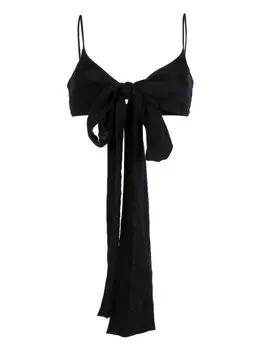 Solid & Striped топ бикини с бантом, черный