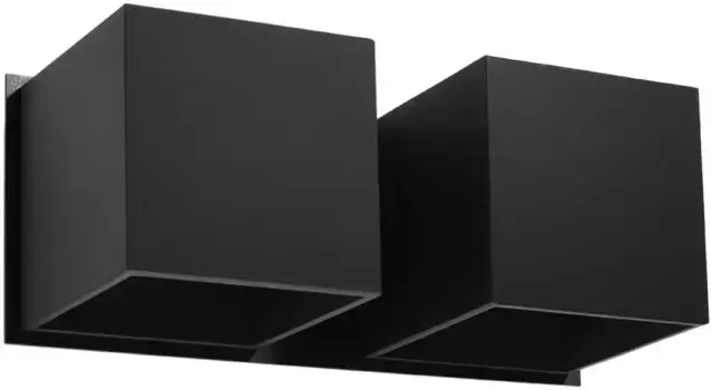 SOLLUX настенный светильник "QUAD", 2 лампочки, лампа G9 | без лампочек, светит вниз SOLLUX lighting Высота: 11 см, черный