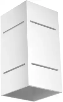 SOLLUX освещение настенный светильник "BLOCCO", 1 лампочка, лампа G9 | без колбы, линейная перфорация абажура SOLLUX lighting Высота: 20 см, белый