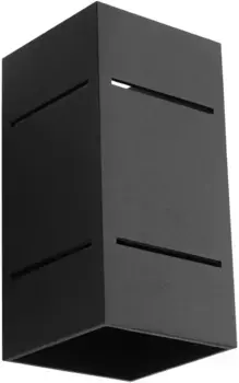 SOLLUX освещение настенный светильник "BLOCCO", 1 лампочка, лампа G9 | без колбы, линейная перфорация абажура SOLLUX lighting Высота: 20 см, черный