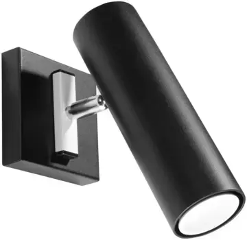 SOLLUX освещение настенный светильник "DIREZIONE", 1 лампочка, лампа GU10 | без лампочки, подвижный абажур SOLLUX lighting Высота: 20 см, черный