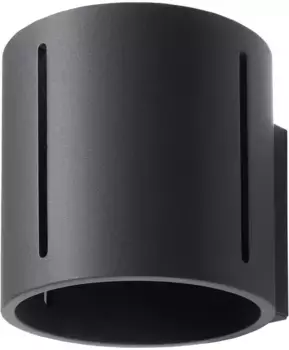 SOLLUX освещение настенный светильник "INEZ", 1 лампочка, лампа G9 | без лампочки, линейная перфорация абажура, подсвечивается верхняя часть SOLLUX lighting Высота: 10 см, черный