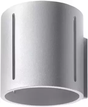 SOLLUX освещение настенный светильник "INEZ", 1 лампочка, лампа G9 | без лампочки, линейная перфорация абажура, подсвечивается верхняя часть SOLLUX lighting Высота: 10 см, серый