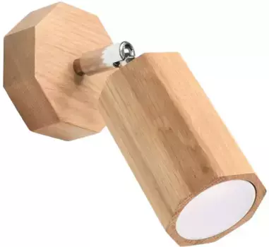 SOLLUX освещение настенный светильник "ZEKE", 1 лампочка, лампа GU10 | без лампочки, подвижный абажур SOLLUX lighting Высота: 17,5 см, цвет Eiche