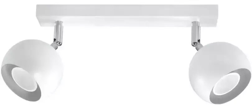 SOLLUX освещение "OCULARE" Потолочный светильник, 2 лампочки, лампа GU10 | без лампочки, подвижный абажур SOLLUX lighting Высота: 16 см, белый