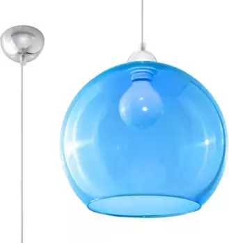 SOLLUX освещение подвесной светильник "BALL", 1 лампочка, лампа E27 | без лампочек, распределенный свет SOLLUX lighting Высота: 120 см, синий
