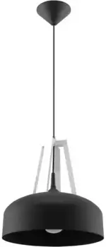 SOLLUX освещение подвесной светильник "CASCO", 1 лампочка, лампочка E27 | без лампы, слякотный режим SOLLUX lighting Высота: 85 см, черно-белый