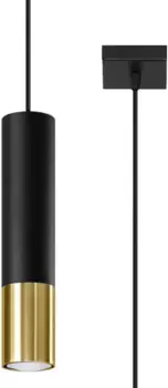 SOLLUX освещение подвесной светильник "LOOPEZ", 1 лампочка, лампа GU10 | без лампы, слякотный режим SOLLUX lighting Высота: 100 см, цвет schwarz, golden