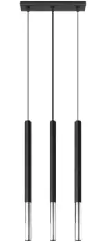 SOLLUX освещение подвесной светильник "MOZAICA", 3 лампочки, лампа G9 | без лампы, слякотный режим SOLLUX lighting Высота: 90 см, черный/хром