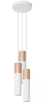 SOLLUX освещение подвесной светильник "PABLO", 3 лампочки, лампа GU10 | без лампы, слякотный режим SOLLUX lighting Высота: 100 см, цвет Weies Holz