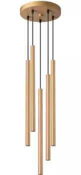 SOLLUX освещение подвесной светильник "PASTELO", 5 лампочек, лампа G9 | без лампочек, светит вниз SOLLUX lighting Высота: 110 см, цвет golden