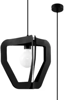 SOLLUX освещение подвесной светильник "TRES", 1 лампочка, лампа E27 | без лампы, слякотный режим SOLLUX lighting Высота: 130 см, черный
