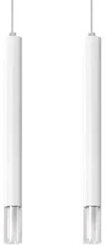 SOLLUX освещение подвесной светильник "WEZYR", 2 лампочки, лампа G9 | без лампы, слякотный режим SOLLUX lighting Высота: 120 см, белый