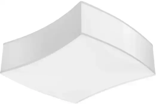 SOLLUX освещение потолочный светильник "КВАДРАТ", 2 лампочки, лампа E27 | без лампочек, распределенный свет SOLLUX lighting Высота: 11,5 см, белый