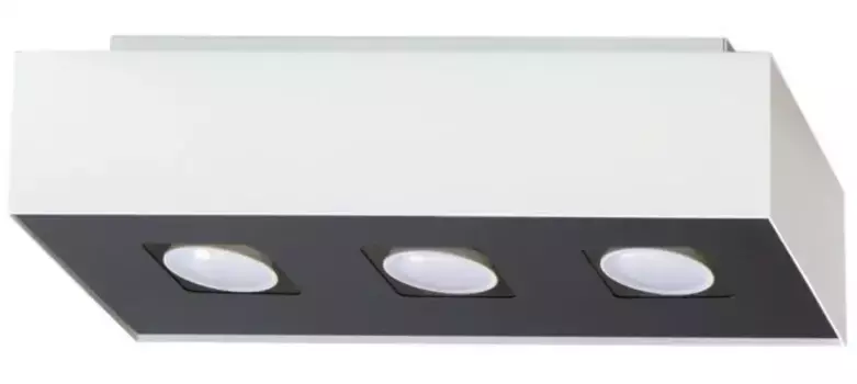 SOLLUX освещение потолочный светильник "МОНО", 3 лампочки, лампа GU10 | без лампочек, светит вниз SOLLUX lighting Высота: 11 см, белый/черный