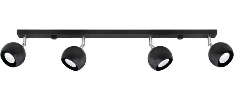 SOLLUX освещение потолочный светильник "OCULARE", 4 лампочки, лампа GU10 | без лампочки, подвижный абажур SOLLUX lighting Высота: 16 см, черный