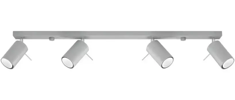 SOLLUX освещение потолочный светильник "RING", 4 лампочки, лампа GU10 | без лампочки, подвижный абажур SOLLUX lighting Высота: 16 см, серый