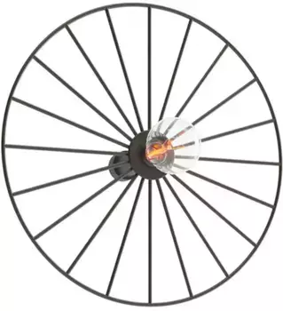 SOLLUX освещение потолочный светильник "Сиркель", 1 лампочка, лампочка E27 | без лампочек, распределенный свет SOLLUX lighting Высота: 17 см, черный