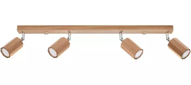 SOLLUX освещение потолочный светильник "ZEKE", 4 лампочки, лампа GU10 | без лампочки, подвижный абажур SOLLUX lighting Высота: 20 см, цвет Eiche