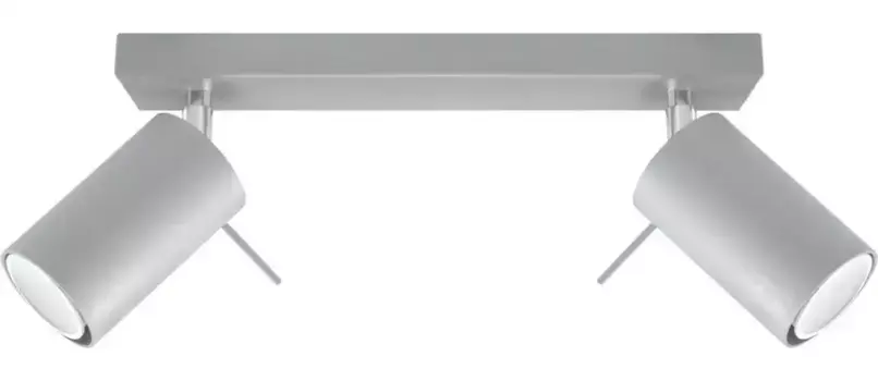 SOLLUX потолочный светильник "RING", 2 лампочки, лампа GU10 | без лампочки, подвижный абажур SOLLUX lighting Высота: 16 см, серый