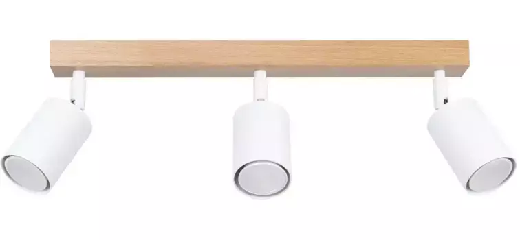 SOLLUX потолочный светильник "VERDO", 3 лампочки, лампа GU10 | без лампочек, регулировка светового потока SOLLUX lighting Высота: 17 см, цвет weies Holz