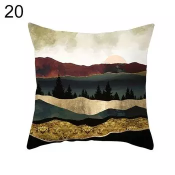 Солнце, Луна, лес, горный пейзаж, декоративная подушка, чехол для домашнего дивана, декор-20th Stuttg