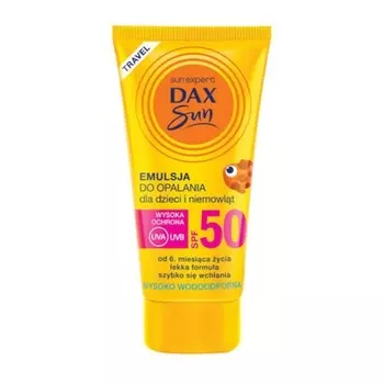 Солнцезащитная эмульсия для детей Travel Spf 50 50 мл, Dax Sun