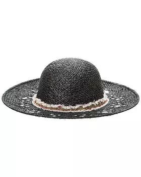 Солнцезащитная шляпа из рафии Surell Accessories, черный