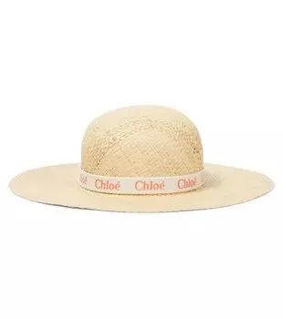 Солнцезащитная шляпа с эффектом рафии Chlo Kids, нейтральный