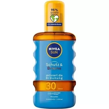 Солнцезащитное масло для загара и защиты от солнца Spf 30, 200 мл, Nivea