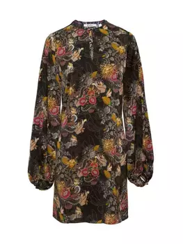 Солнцезащитное мини-платье Giselle из смесового шелка Robert Graham, мультиколор