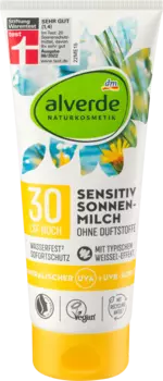 Солнцезащитное молочко для чувствительной кожи SPF 30 200 мл alverde NATURKOSMETIK