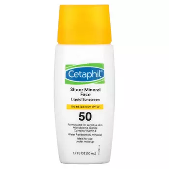 Солнцезащитное средство для лица SPF 50 Cetaphil, 50 мл