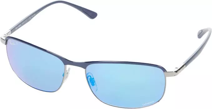 Солнцезащитные очки 0RB3671CH Ray-Ban, цвет Blue on Gunmetal/Grey Blue Mirrored Polarized