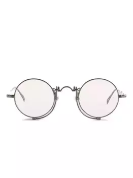 Солнцезащитные очки 10601H в круглой оправе Matsuda, серебяный