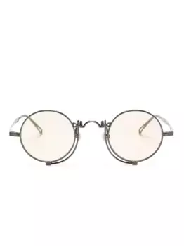 Солнцезащитные очки 10601H в круглой оправе Matsuda, серебяный