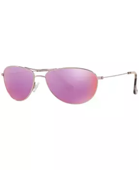 Солнцезащитные очки, 245 BABY BEACH 56 Maui Jim, розовый