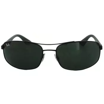 Солнцезащитные очки 3527 006/71 серо-зеленые матовые Ray-Ban, черный