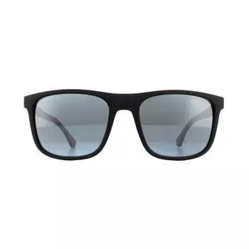 Солнцезащитные очки 4129 50016г матовые светло-серые зеркальные Emporio Armani, черный
